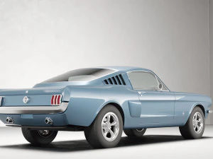 Muscle car Mustang Fastback 1965 3D Model