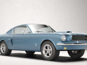 Muscle car Mustang Fastback 1965 3D Модель