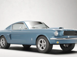 Muscle car Mustang Fastback 1965 3D Model