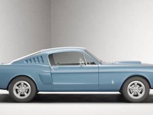 Muscle car Mustang Fastback 1965 3D Модель