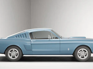 Muscle car Mustang Fastback 1965 3D Model