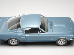 Muscle car Mustang Fastback 1965 3D Model