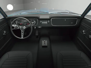 Muscle car Mustang Fastback 1965 3D Model
