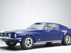 Muscle car cl&aacute;ssico GT 1967 Modelo 3D