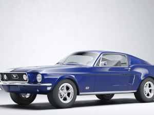 Classic Muslce car GT 1967 3D Model