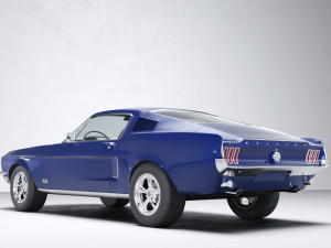 Classic Muslce car GT 1967 3D Model