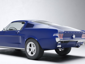 Classic Muslce car GT 1967 3D Model
