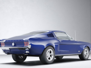 Classic Muslce car GT 1967 3D Model