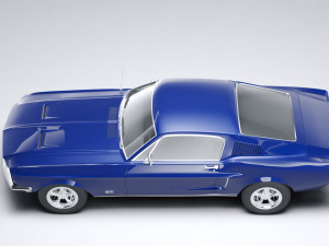 Classic Muslce car GT 1967 3D Model