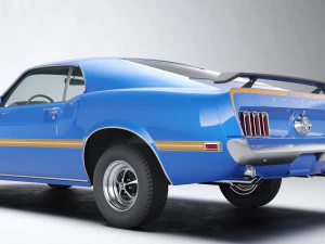 M&uacute;sculo Cl&aacute;ssico Mach 1 351 1969 Modelo 3D