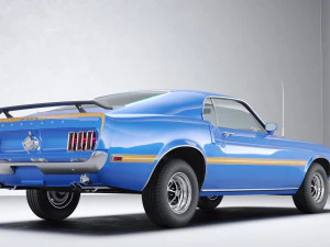 M&uacute;sculo Cl&aacute;ssico Mach 1 351 1969 Modelo 3D