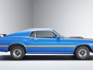 M&uacute;sculo Cl&aacute;ssico Mach 1 351 1969 Modelo 3D