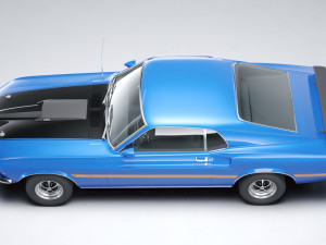 Classic Muslce Mach1 351 1969 Modello 3D