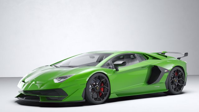Supercar Aventador SVJ 3D Model .c4d .max .obj .3ds .fbx .stl .blend 