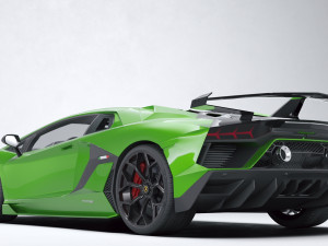 Supercar Aventador SVJ 3D Model