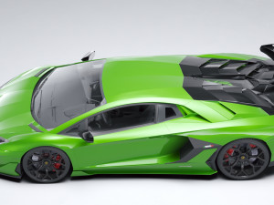 Supercar Aventador SVJ 3D Model