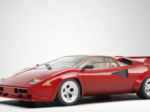 Classic Supercar Countach 5000 1985 3D Model