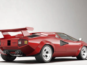 Classic Supercar Countach 5000 1985 3D Model