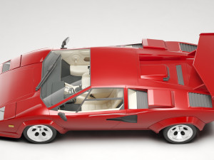 Classic Supercar Countach 5000 1985 Modello 3D