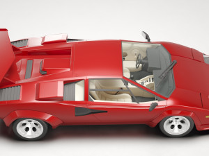 Classic Supercar Countach 5000 1985 Modello 3D