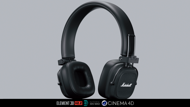Marshall Major IV Model 3D .c4d .max .obj .3ds .fbx .stl .blend 