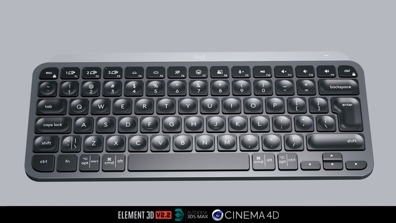 Touches Logitech MX Mini Modèle 3D .c4d .max .obj .3ds .fbx .stl .blend 