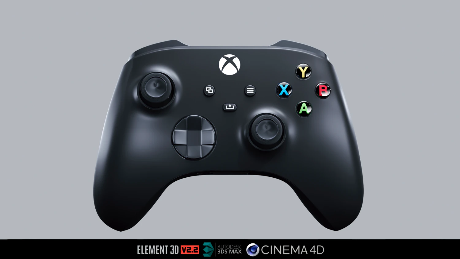 Xbox Series X Gamepad 3D Model .c4d .max .obj .3ds .fbx .stl .blend 