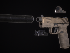 FN 509 Pistol 3Dモデル