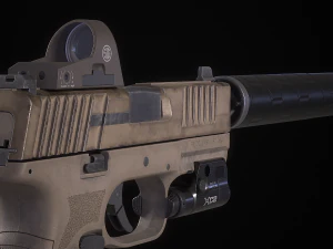 FN 509 Pistol 3D Model