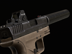 XD-9 Sub Compact Pistol 3D 모델