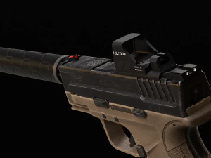 XD-9 Sub Compact Pistol 3D Model