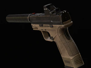 XD-9 Sub Compact Pistol 3D Model