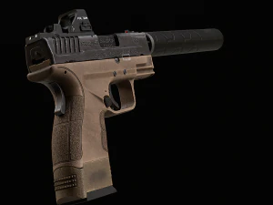 XD-9 Sub Compact Pistol 3D Model