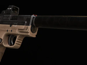 XD-9 Sub Compact Pistol 3D Model