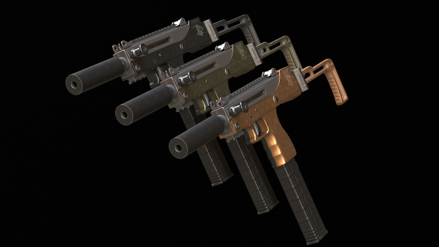 MPA-30 SST SMG 3D Model .c4d .max .obj .3ds .fbx .lwo .lw .lws