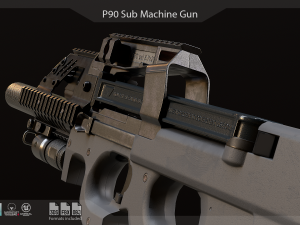 P90 SMG 3D Model