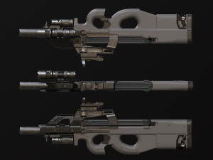 P90 SMG 3D-Modell