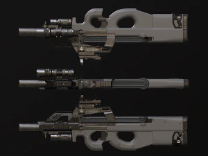 P90 SMG 3D Model
