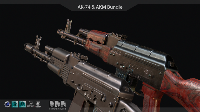 AK Bundle 3D Model .c4d .max .obj .3ds .fbx .lwo .lw .lws