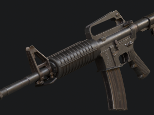 Colt M16 A2 Assault Rifle Model 3D