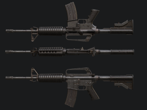 Colt M16 A2 Assault Rifle Model 3D