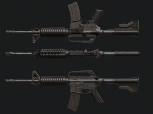 Colt M16 A2 Assault Rifle 3D Model