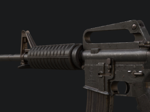 Colt M16 A2 Assault Rifle Model 3D