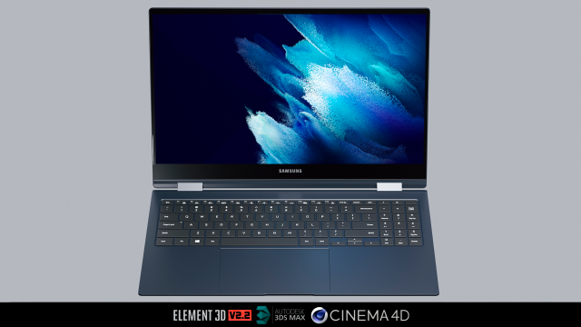 Samsung Galaxy Book Pro 360 3Dモデル .c4d .max .obj .3ds .fbx .stl .blend 