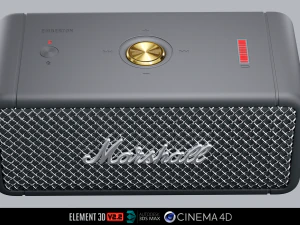 Altoparlante Bluetooth portatile Marshall Emberton Modello 3D