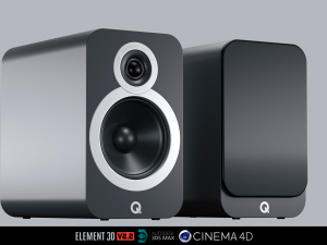invoegen Opsplitsen Voorkomen Q-Acoustics Q3020i Speakers 3D Model in Audio 3DExport