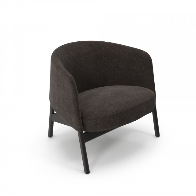 Collar Lounge Chair 3D Model .c4d .max .obj .3ds .fbx .stl .blend 