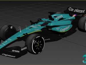 F1 Aston Martin AMR23 2023 3D Model