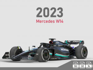 F1 Mercedes W14 2023 Modello 3D