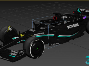 F1 Mercedes W14 2023 3D Model